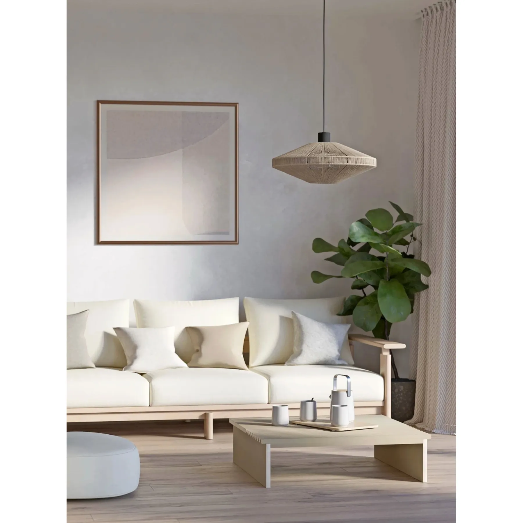 MIDSUMMER PENDEL SORT/CREME 38 CM>Eglo Online