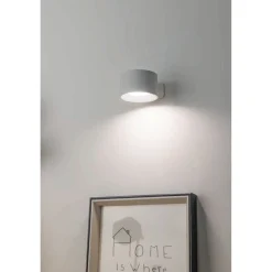 MURAGLIE RUND GENOPLADELIG VÆGLAMPE HVID>Eglo