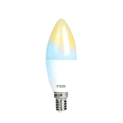 Smart Belysning ^ FESH SMART HVID LED PÆRE E14 KERTE 5W