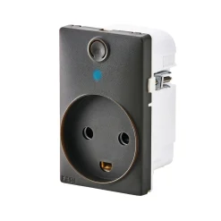 Stikkontakter & Afbrydere ^ FESH SWITCH CURVELINE - SMART STIKKONTAKT KOKSGRÅ 1,5 MODUL M/JORD
