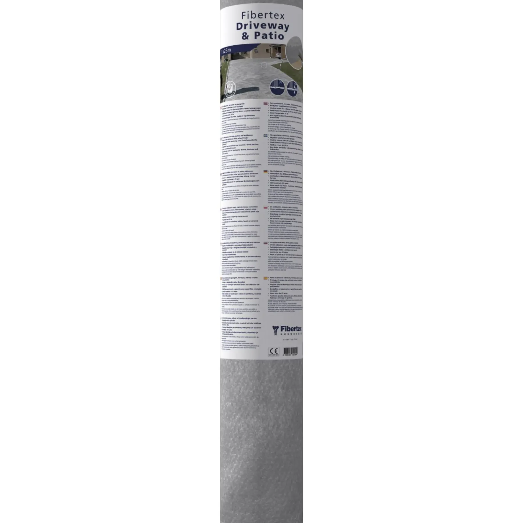 Ukrudtsduge ^ Fibertex DRIVEWAY & PATIO GEOTEKSTIL 2 X 25 M