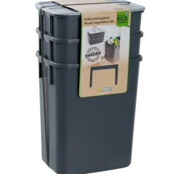 Boligindretning ^ G. funder 2X12 L., 1X7 L. AFFALDSSORTERING GRÅ 265X440X190MM.