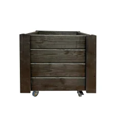 Højbede & Plantekasser ^ Garden Life PLANTEKASSE M/HJUL SORT 48 X 48 X 48 CM