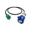 Stikkontakter & Afbrydere ^ Gripo ADAPTER BLÅ FRA DK STIKPROP TIL CEE MELLEMLED - 230V 1,2 - MTR