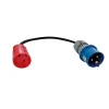 Ledninger ^ Gripo ADAPTER FRA CEE STIKPROP TIL DK MELLEMLED - 230V 0,33 M