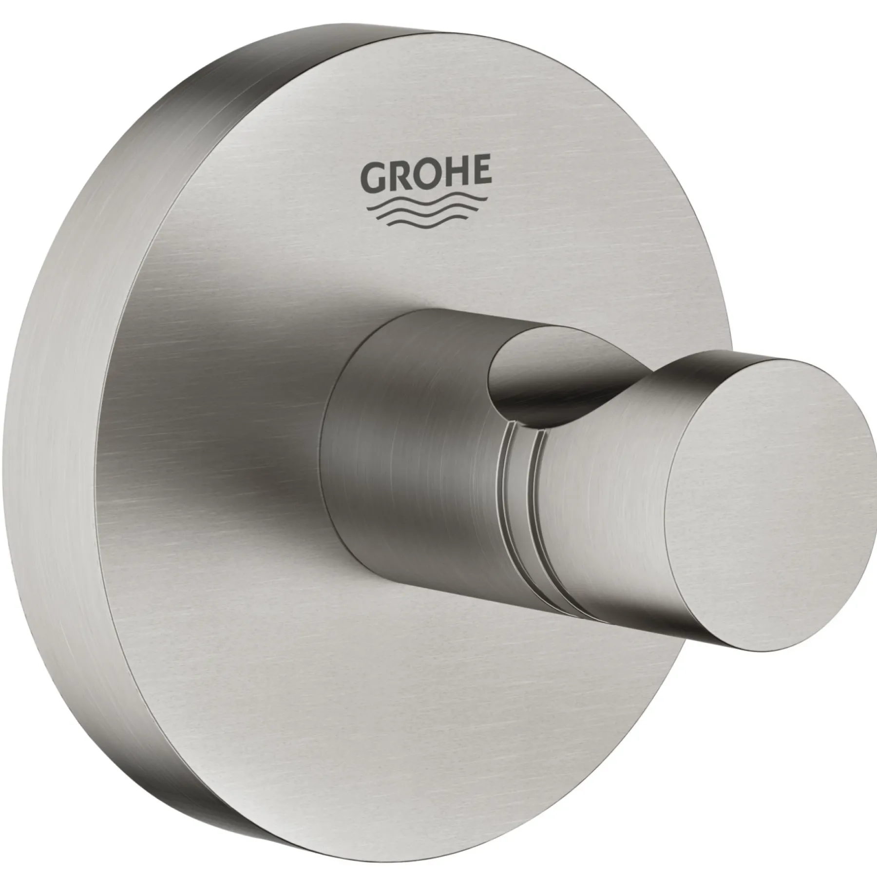 Tilbehør Badeværelse ^ Grohe ESSENTIALS QUICKFIX HÅNDKLÆDEKROG BØRSTET STÅL