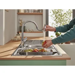 START EDGE QUICKFIX, C-TUD, M/UDTRÆK KØKKENARMATUR KROM>Grohe New