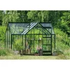Drivhuse ^ Halls ICON 6 GARDENHOUSE EKSKL. SOKKEL HÆRDET GLAS GRØN 8,6 M2