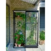 Vægdrivhuse ^ Halls QUBE LEAN-TO 24 VÆGDRIVHUS 3 MM HÆRDET GLAS SORT 0,9 M2
