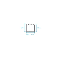 Vægdrivhuse ^ Halls QUBE LEAN-TO 24 VÆGDRIVHUS 3 MM HÆRDET GLAS SORT 0,9 M2