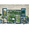Vægdrivhuse ^ Halls QUBE LEAN-TO 26 VÆGDRIVHUS 3 MM HÆRDET GLAS SORT 1,2 M²