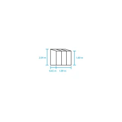 Vægdrivhuse ^ Halls QUBE LEAN-TO 26 VÆGDRIVHUS 3 MM HÆRDET GLAS SORT 1,2 M²