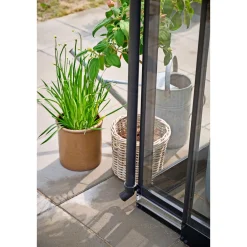 Drivhuse ^ Halls QUBE SQUARE DRIVHUS 3 MM HÆRDET GLAS HELE BANER SORT 6,3 M2