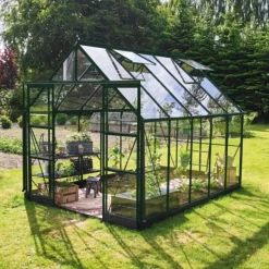 ICON 8 DRIVHUS EKSKL. SOKKEL 3 MM HÆRDET GLAS GRØN 8,1 M2>Halls Outlet