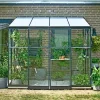 QUBE LEAN-TO 68 VÆGDRIVHUS 3 MM HÆRDET GLAS SORT 4,7 M2>Halls Sale