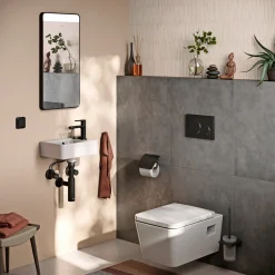 Vandhane ^ Hansgrohe REBRIS 80 COOLSTART HÅNDVASKARMATUR 1-GREB MAT SORT