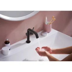 Vandhane ^ Hansgrohe TECTURIS S110 HÅNDVASKARMATUR 1-GREB MAT SORT