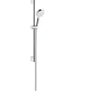 CROMETTA 1JET ECOSMART BRUSERSTANGSÆT HVID/FORKROMET>Hansgrohe Clearance