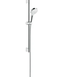 CROMETTA 1JET ECOSMART BRUSERSTANGSÆT HVID/FORKROMET>Hansgrohe Clearance