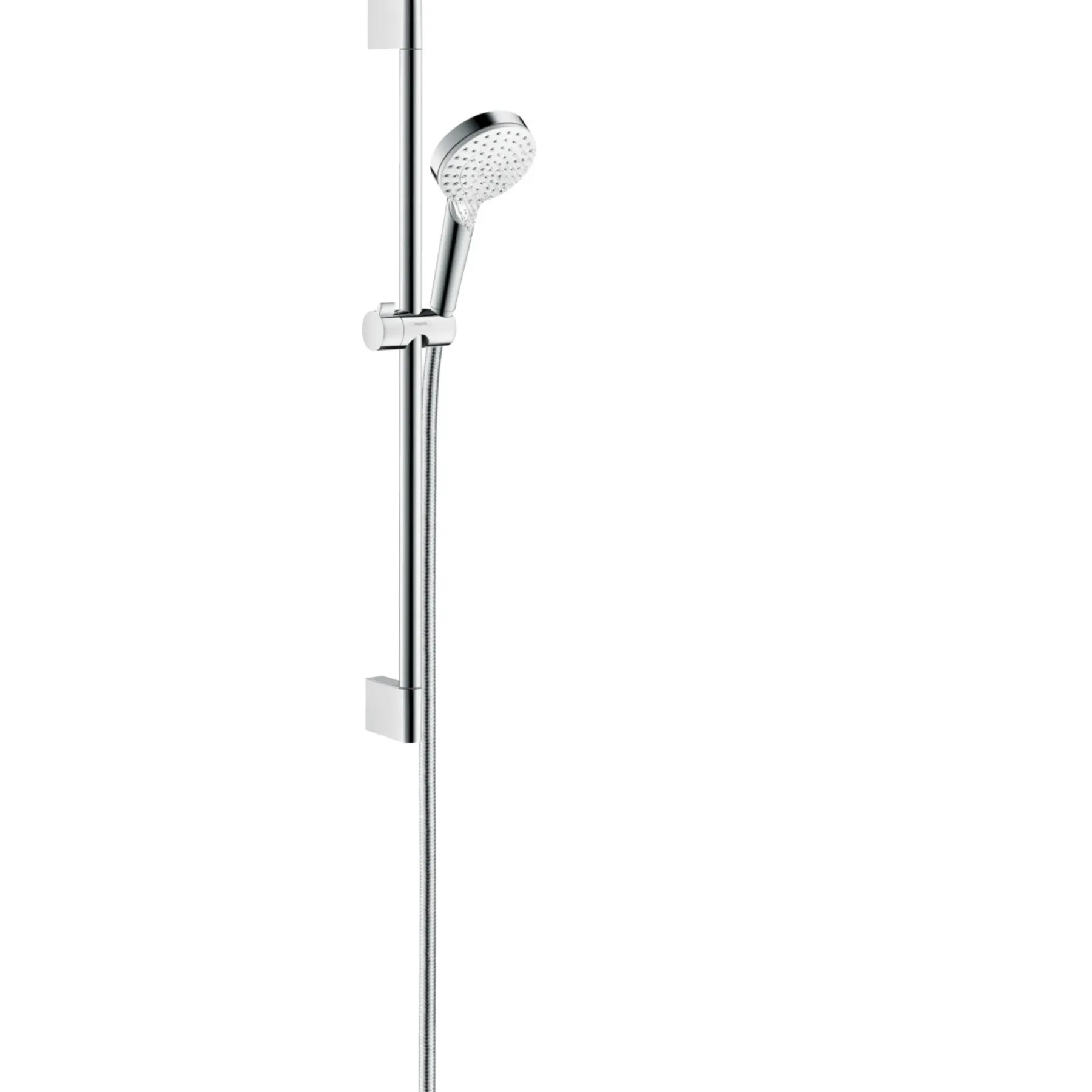 CROMETTA 1JET ECOSMART BRUSERSTANGSÆT HVID/FORKROMET>Hansgrohe Clearance