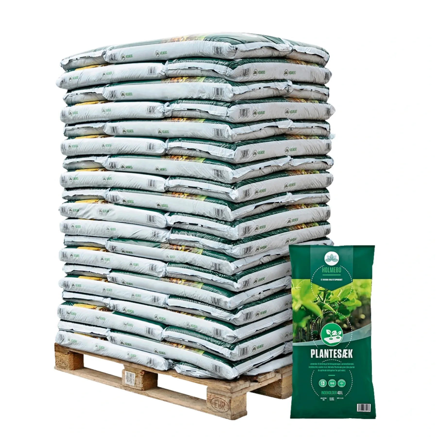 Jord ^ HOLMEBO 60 POSER Á 40 LTR PLANTESÆK 2400 L