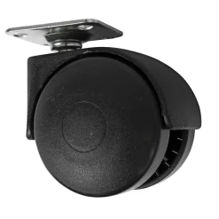 Møbel- & Inventarbeslag ^ Home>it DREJELIGT, DOBBELT MØBELHJUL Ø50 MM 40 KG SORT 1 STK