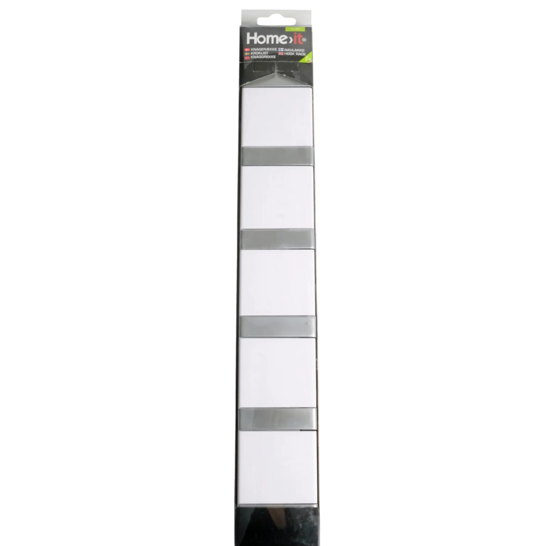 Greb & Knager ^ Home>it FLEX KNAGERÆKKE HVID 6 KN L48,4×D2,2 X H7,2 CM