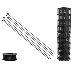 Trådhegn & Volierenet ^ Hortus HEGN SORT PLASTBELAGT 0.60 X 25 M