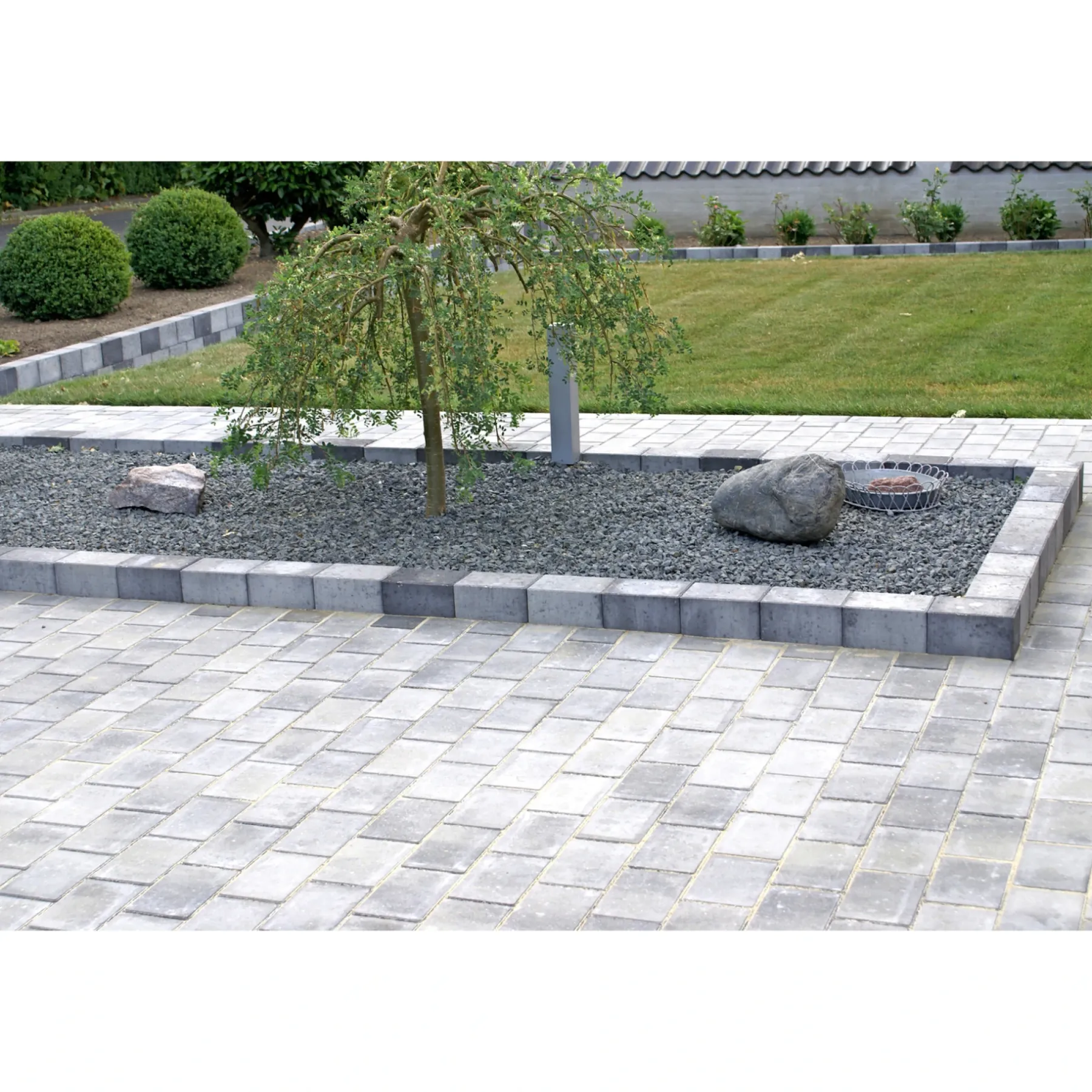 Belægningssten ^ IBF BONDESTEN NORMALSTEN BELÆGNINGSSTEN 5 X 14 X 21 CM GRÅMIX