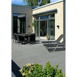 Havefliser ^ IBF TRENDLINE HAVEFLISE 4 X 60.50 X 60.50 CM GRAFITGRÅ FLAMMET