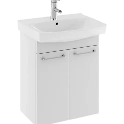 Badeværelsesmøbler ^ Ifö IFÖ SPIRA 42334 BADMØBEL HVID 2 LÅGER 57 CM
