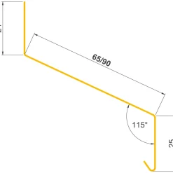Alu Profiler ^ Jual SORT ALU-PROFIL 19BS, 25 X 90 X 24 MM. SÅLBÆNK 1 M
