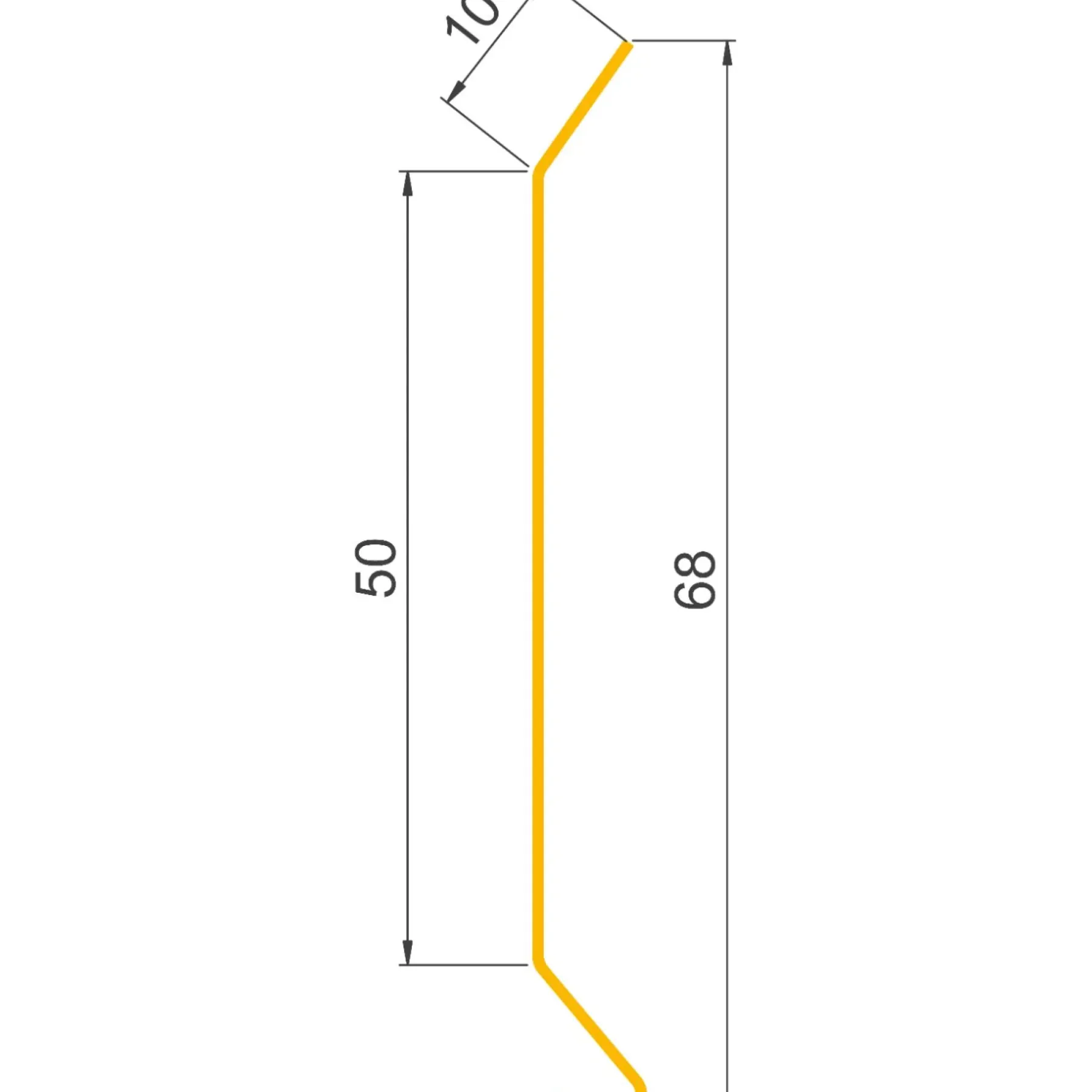 SORT ALU-PROFIL 11FS, 10 X 50 MM. FUGESKINNE 1 M>Jual