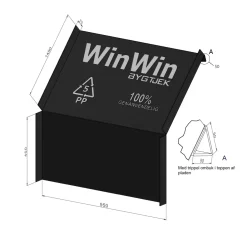 WINWIN PLADE SPÆRAFSTAND 1000 MM VINDSTOPPLADE SORT 450 + 1450 + 3X50 MM>Jual Sale