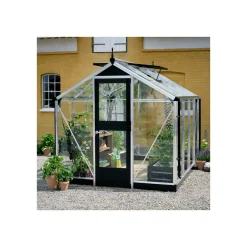 COMPACT EKSKL. SOKKEL DRIVHUS 3 MM HÆRDET GLAS HELE BANER ALU 6,6 M2>Juliana Hot