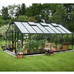 GARTNER DRIVHUS 3 MM HÆRDET GLAS HELE BANER ANTRACIT 21,4 M2>Juliana Clearance