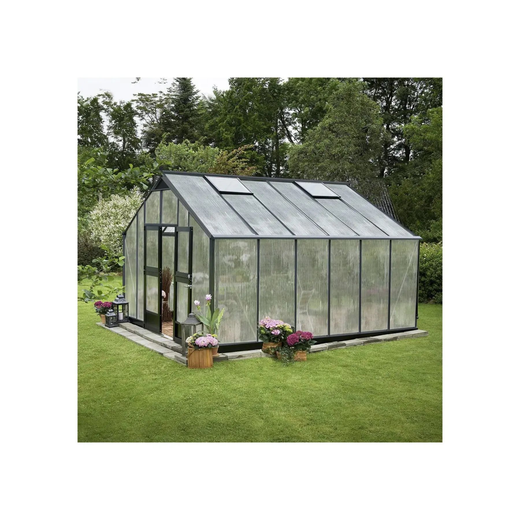 GARTNER DRIVHUS 10 MM POLY ANTRACIT 16,2 M2>Juliana Outlet