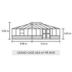 GRAND OASE MUR ORANGERI 3 MM HÆRDET GLAS HELE BANER ANTRACIT 18,8 M2>Juliana