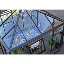 OASE ORANGERI 3 MM HÆRDET GLAS HELE BANER ANTRACIT 8,8 M2>Juliana Best