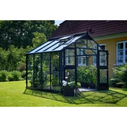 PREMIUM DRIVHUS 3 MM HÆRDET GLAS HELE BANER ANTRACIT 8,8 M2>Juliana