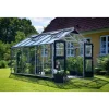 PREMIUM EKSKL. SOKKEL DRIVHUS 3 MM HÆRDET GLAS HELE BANER ALU 13 M²>Juliana Online