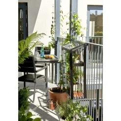 URBAN BALCONY VÆGDRIVHUS 4 MM HÆRDET GLAS HELE BANER SORT 0,16 M²>Juliana Best
