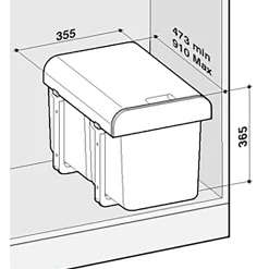 EKKO 2 AFFALDSSTATIV HVID/GUL 16+16 L>Juvel Discount