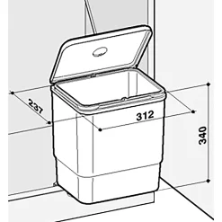 SESAMO2 AFFALDSSPAND HVID/GUL/GRØN 8+8 L>Juvel