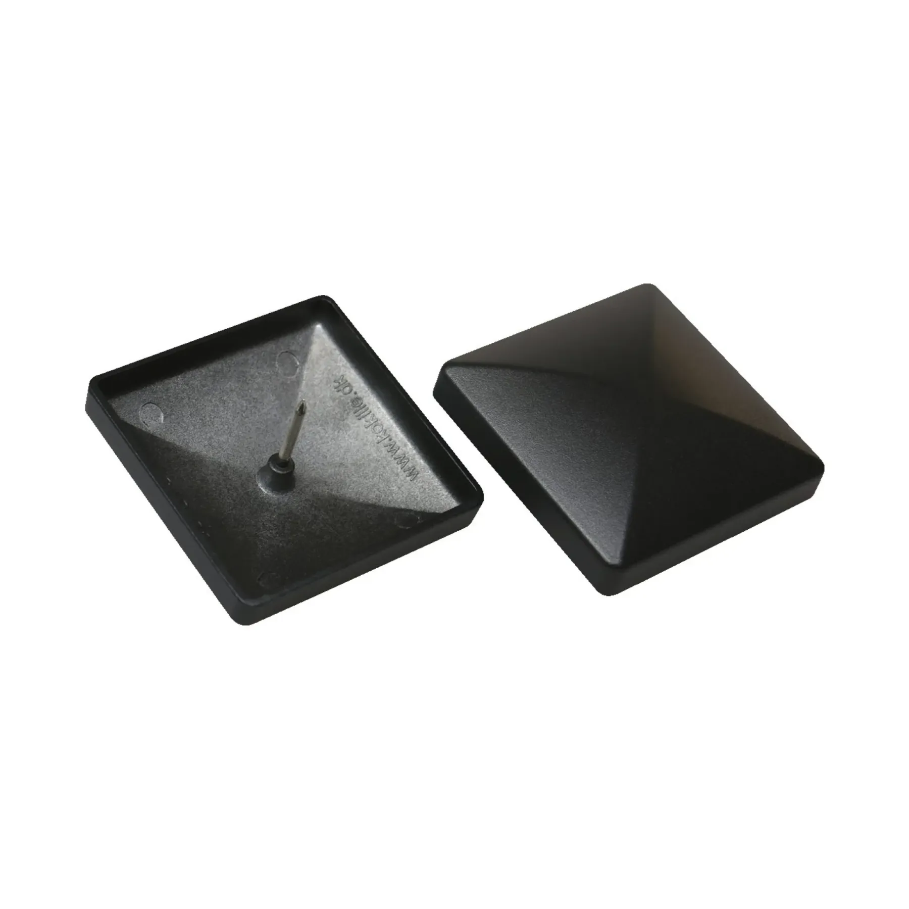 Stolper & Pæle ^ Kokille CAP 102 STOLPEHAT ALUMINIUM SORT 102 X 102 MM