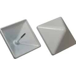 Stolper & Pæle ^ Kokille PYRA 94 STOLPEHAT ALUMINIUM HVID 94 X 94 MM