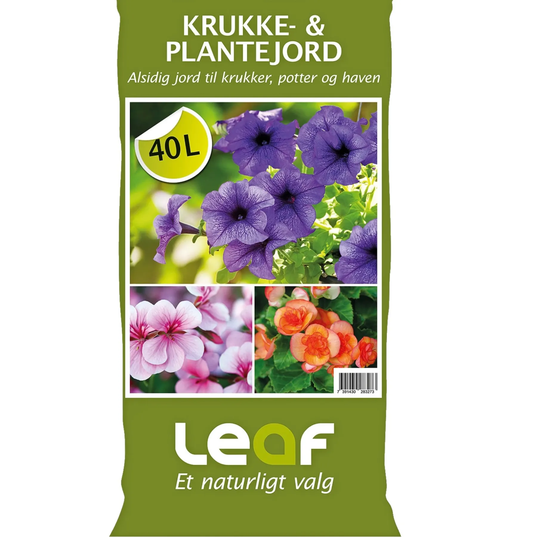 KRUKKE- OG PLANTEJORD 40L>Leaf