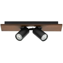 Spotlights ^ LEDVANCE DECOR MERCURY SPOTLAMPE TRÆ/SORT GU10 6,8W