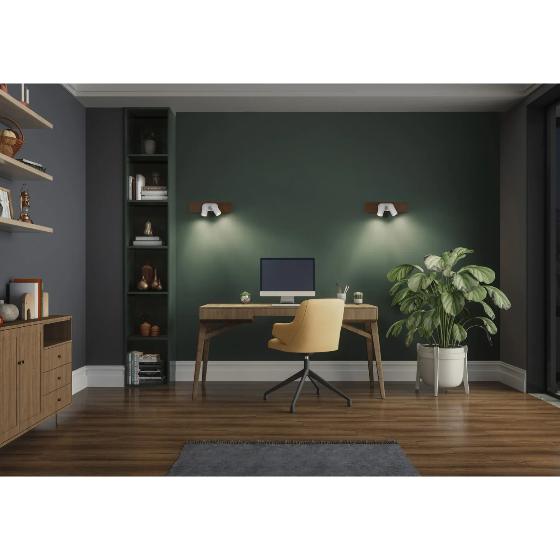 Spotlights ^ LEDVANCE DECOR MERCURY SPOTLAMPE TRÆ/HVID GU10 6,8W
