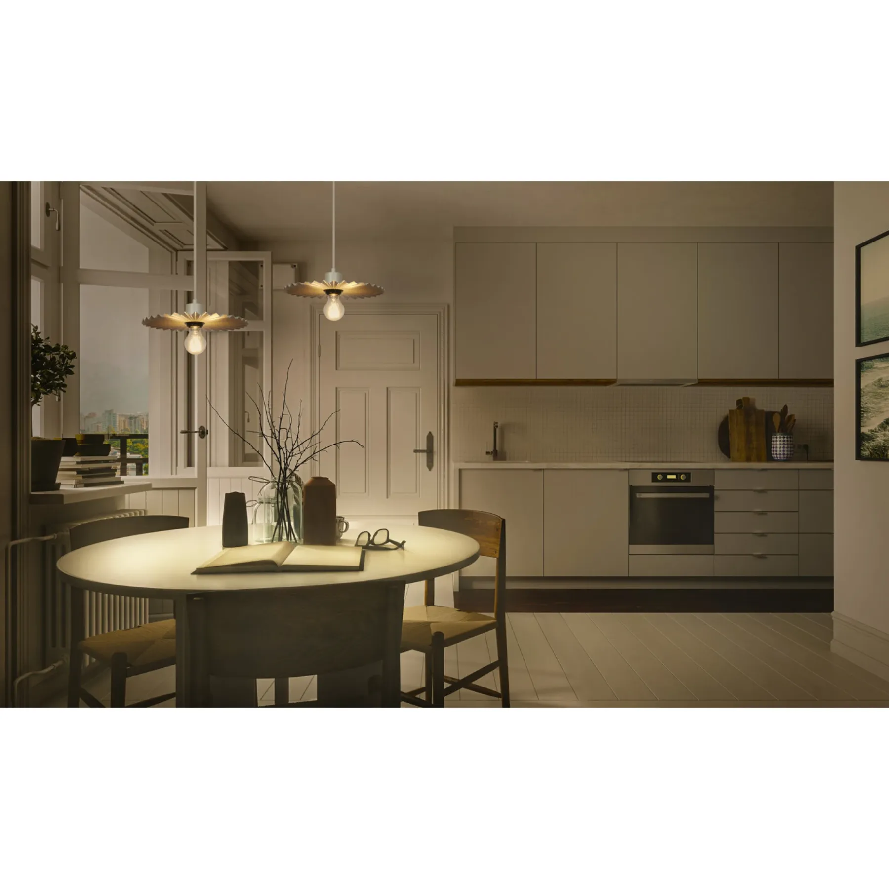 Pendel Lampe ^ LEDVANCE DECOR PLISSEE PENDEL BEIGE 30,8 CM